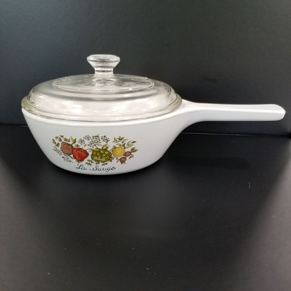 CorningWare Spice of Life La Sauge P‑81‑B 1 Pint Casserole Dish Vintage